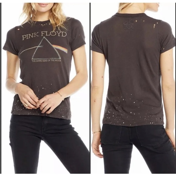 Chaser Pink Floyd Dark Side The Moon Distressed Burnout Rock Vintage T Shirt - Picture 4 of 9